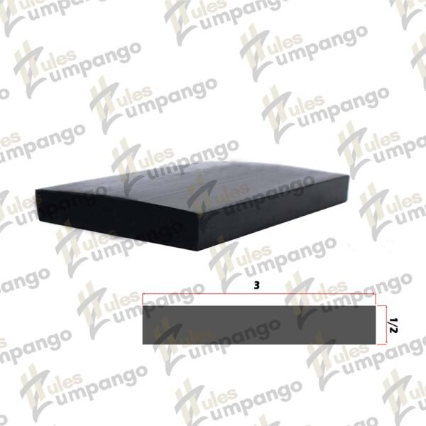 Hule Plana Chasis 3¨ x 1/2¨