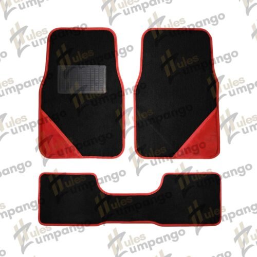 Tapete Auto Sport Negro/Rojo 3