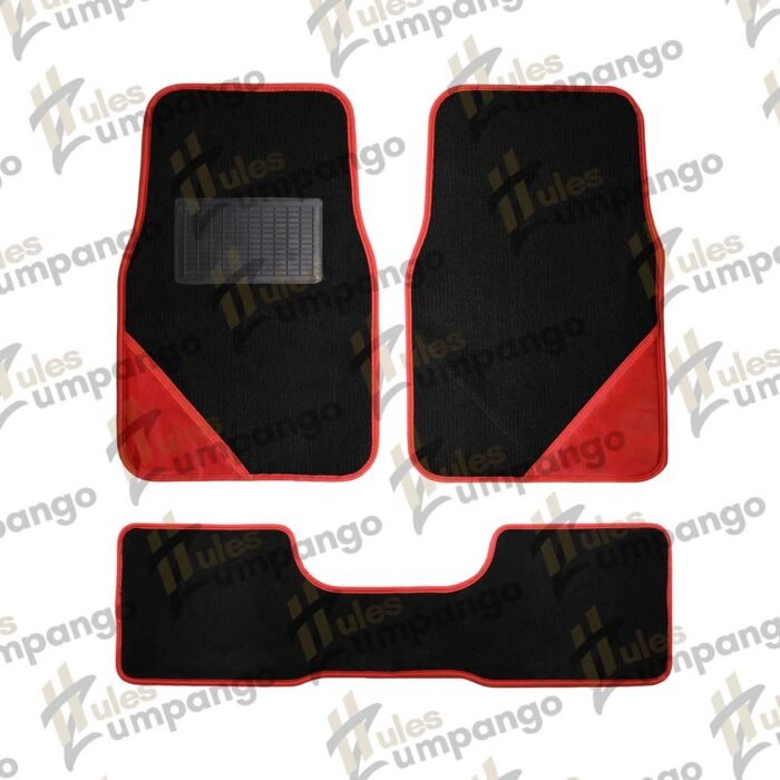 Tapete Auto Sport Negro/Rojo 3